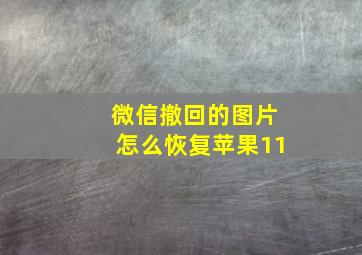 微信撤回的图片怎么恢复苹果11