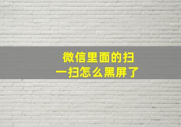 微信里面的扫一扫怎么黑屏了