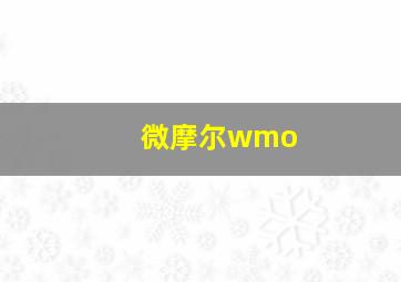 微摩尔wmo