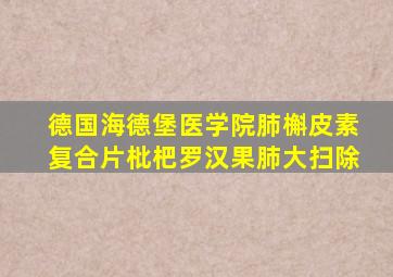 德国海德堡医学院肺槲皮素复合片枇杷罗汉果肺大扫除