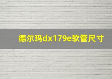 德尔玛dx179e软管尺寸