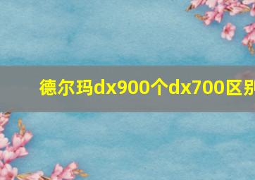 德尔玛dx900个dx700区别