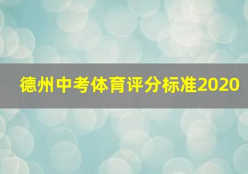 德州中考体育评分标准2020