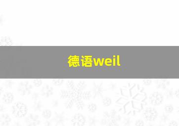 德语weil