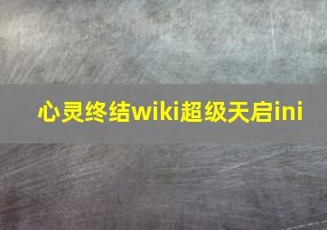 心灵终结wiki超级天启ini