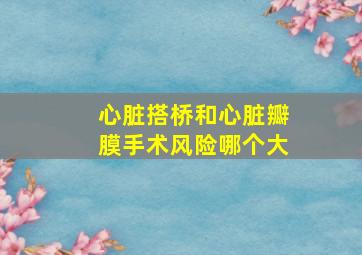 心脏搭桥和心脏瓣膜手术风险哪个大