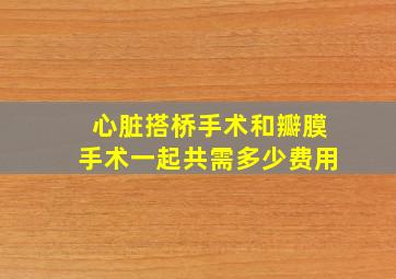 心脏搭桥手术和瓣膜手术一起共需多少费用