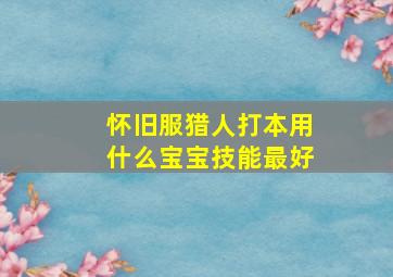 怀旧服猎人打本用什么宝宝技能最好