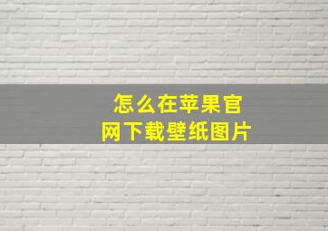 怎么在苹果官网下载壁纸图片