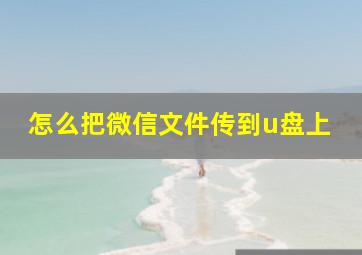 怎么把微信文件传到u盘上