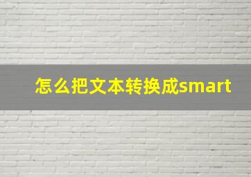 怎么把文本转换成smart