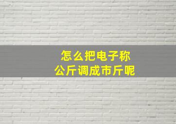 怎么把电子称公斤调成市斤呢