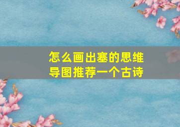 怎么画出塞的思维导图推荐一个古诗