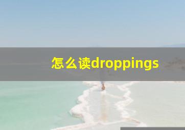 怎么读droppings