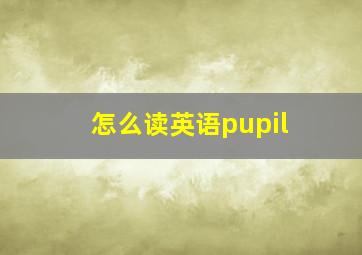 怎么读英语pupil