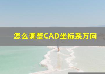 怎么调整CAD坐标系方向