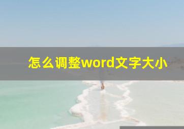 怎么调整word文字大小