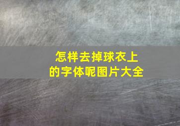 怎样去掉球衣上的字体呢图片大全