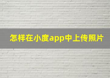 怎样在小度app中上传照片