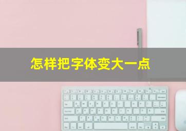 怎样把字体变大一点