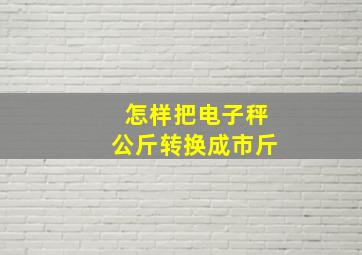 怎样把电子秤公斤转换成市斤