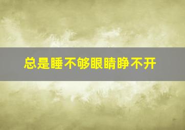 总是睡不够眼睛睁不开