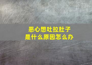 恶心想吐拉肚子是什么原因怎么办