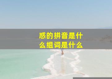 惑的拼音是什么组词是什么