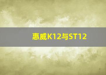 惠威K12与ST12