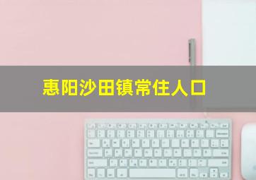 惠阳沙田镇常住人口