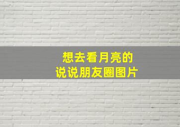 想去看月亮的说说朋友圈图片