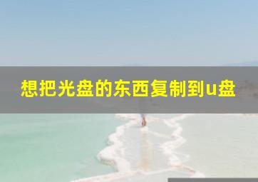 想把光盘的东西复制到u盘