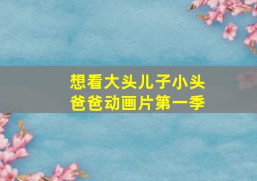 想看大头儿子小头爸爸动画片第一季