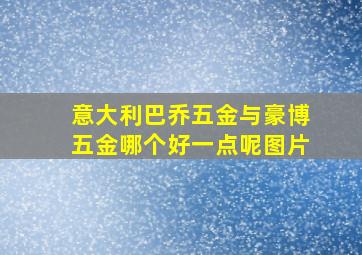 意大利巴乔五金与豪博五金哪个好一点呢图片