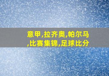 意甲,拉齐奥,帕尔马,比赛集锦,足球比分