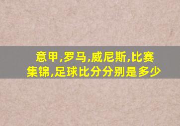 意甲,罗马,威尼斯,比赛集锦,足球比分分别是多少