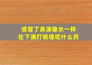 感冒了鼻涕像水一样往下滴打喷嚏吃什么药