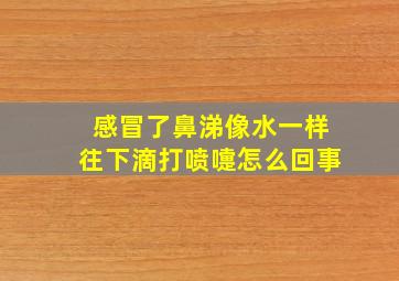 感冒了鼻涕像水一样往下滴打喷嚏怎么回事