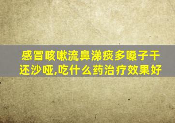 感冒咳嗽流鼻涕痰多嗓子干还沙哑,吃什么药治疗效果好