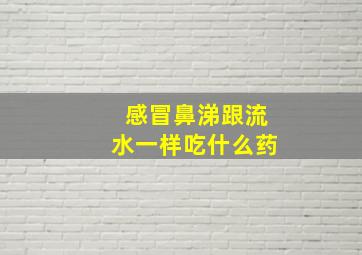 感冒鼻涕跟流水一样吃什么药