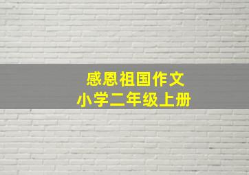 感恩祖国作文小学二年级上册