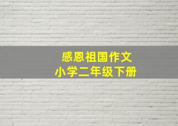 感恩祖国作文小学二年级下册