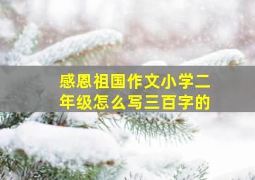 感恩祖国作文小学二年级怎么写三百字的