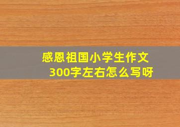 感恩祖国小学生作文300字左右怎么写呀