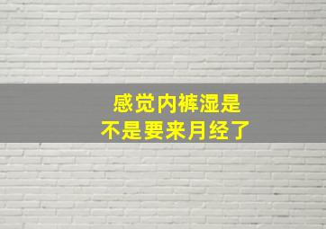 感觉内裤湿是不是要来月经了