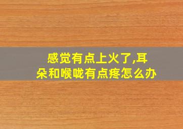 感觉有点上火了,耳朵和喉咙有点疼怎么办