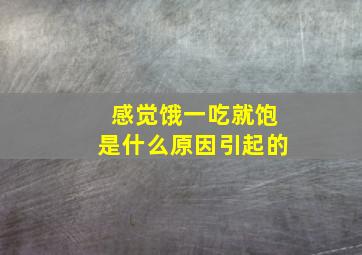 感觉饿一吃就饱是什么原因引起的