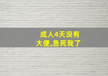 成人4天没有大便,急死我了