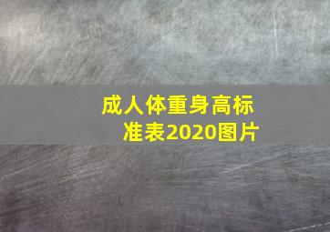 成人体重身高标准表2020图片