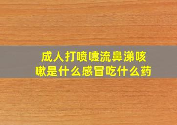 成人打喷嚏流鼻涕咳嗽是什么感冒吃什么药